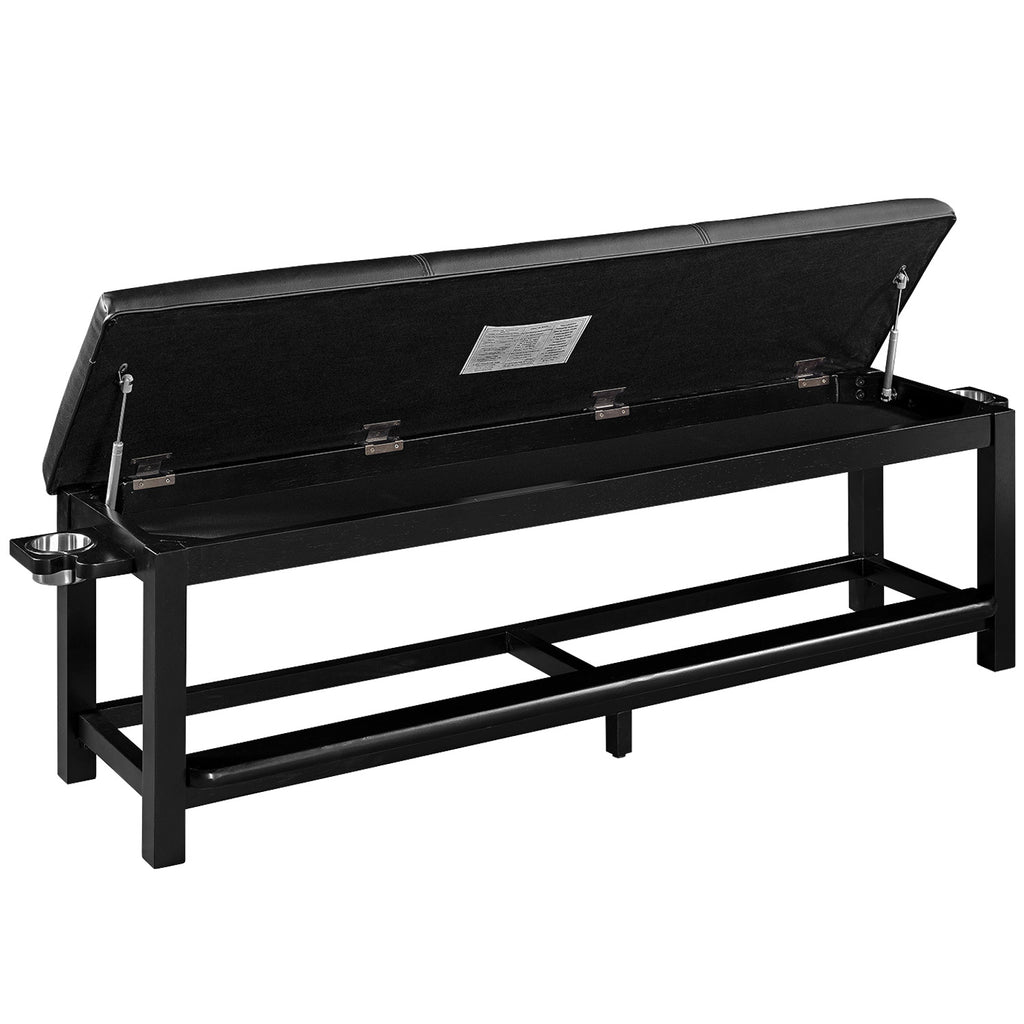 RAM Game Room - Spectators Storage Bench - Black - SBENCH BLK