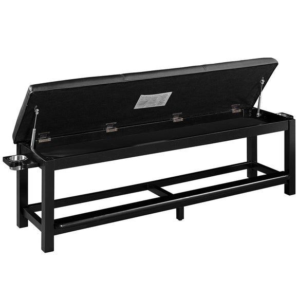 RAM Game Room - Spectators Storage Bench - Black - SBENCH BLK