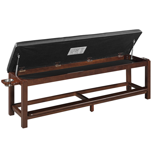 RAM Game Room Spectators Storage Bench - Cappuccino - SBENCH CAP