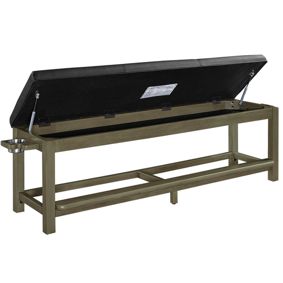RAM Game Room Spectators Storage Bench - Slate - SBENCH SL