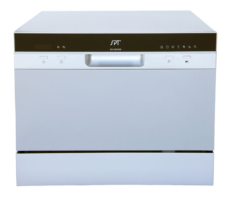 Sunpentown - SD-2224DS: Countertop Dishwasher with Delay Start & LED – Silver