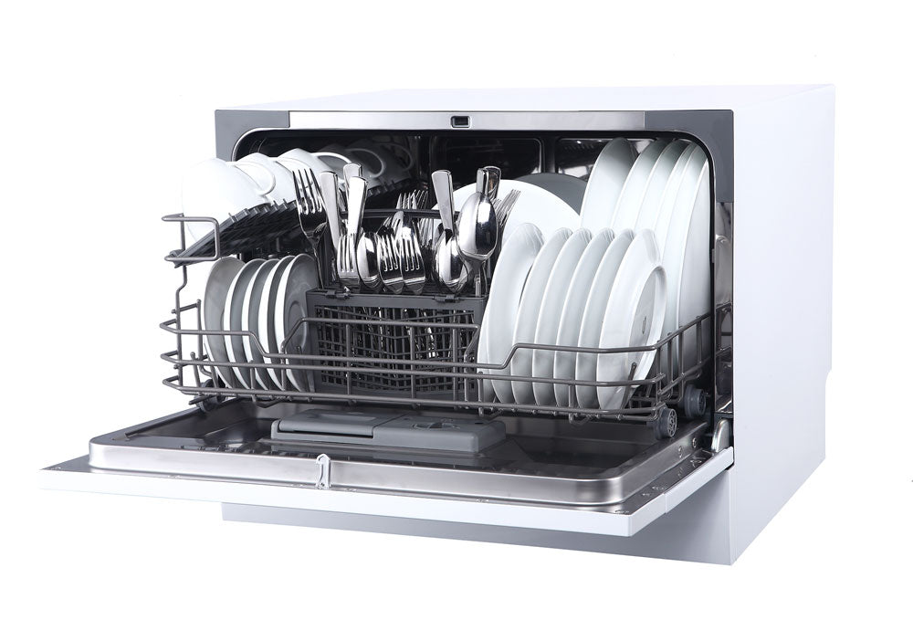 SPT - SD-2225DW: Energy Star Countertop Dishwasher with Delay Start & LED – White