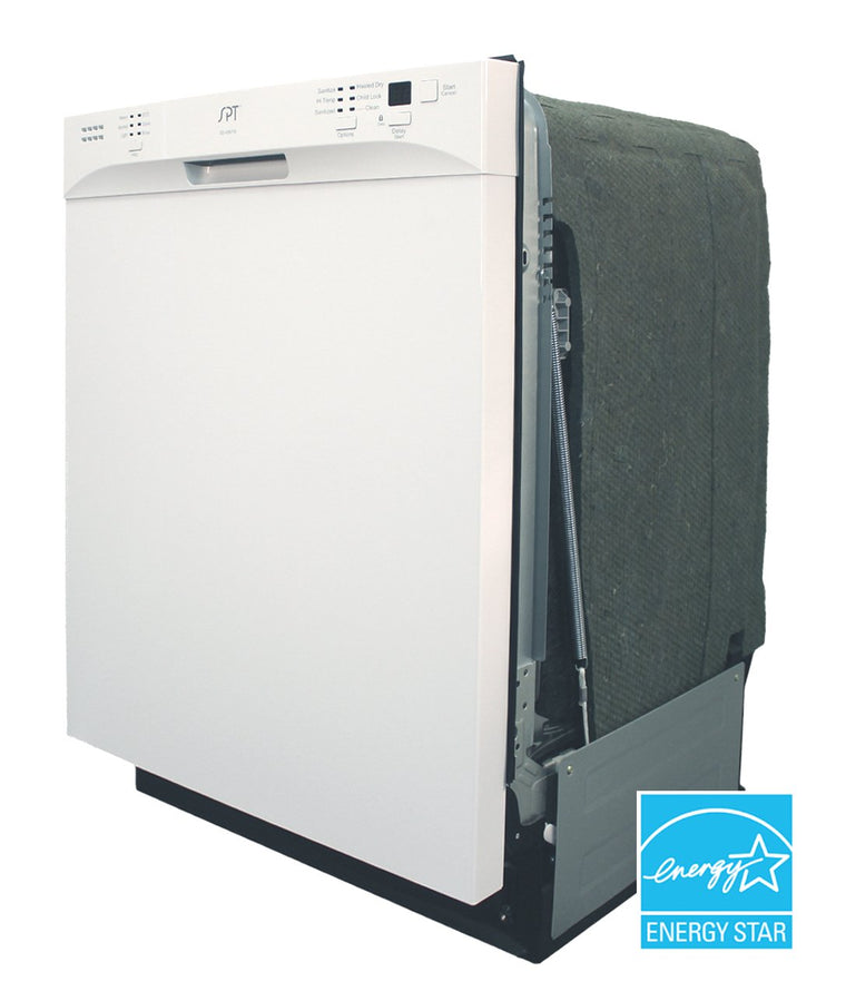 SPT - SD-6501W: Energy Star 24″ Built-In Stainless Steel Tall Tub Dishwasher w/ Heated Drying – White