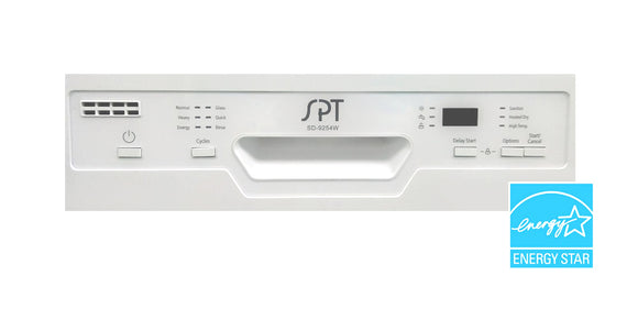 SPT - SD-9254W: Energy Star 18″ Built-In Dishwasher w/ Heated Drying – White