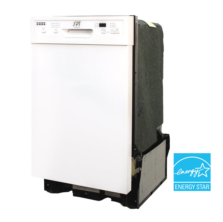 SPT - SD-9254W: Energy Star 18″ Built-In Dishwasher w/ Heated Drying – White