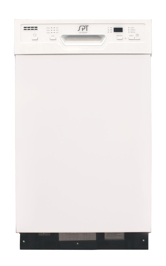 SPT - SD-9254W: Energy Star 18″ Built-In Dishwasher w/ Heated Drying – White