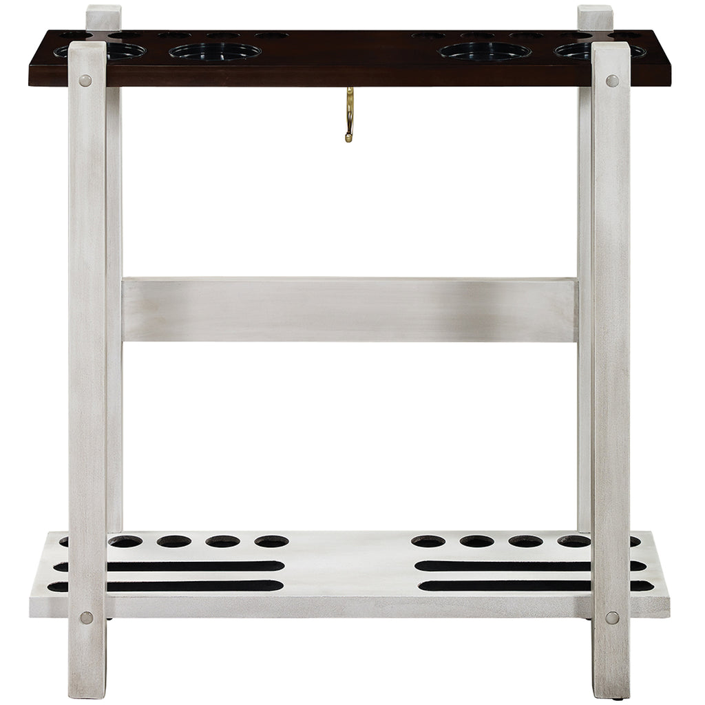 RAM Game Room - Straight Floor Cue Rack-Antique White - SFCR AW