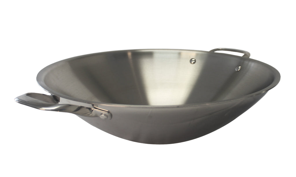SPT - SL-PA400A: 16.5″ Stainless Steel Wok with Lid (Induction Ready)
