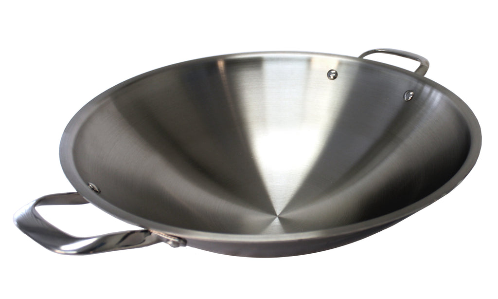 SPT - SL-PA400A: 16.5″ Stainless Steel Wok with Lid (Induction Ready)