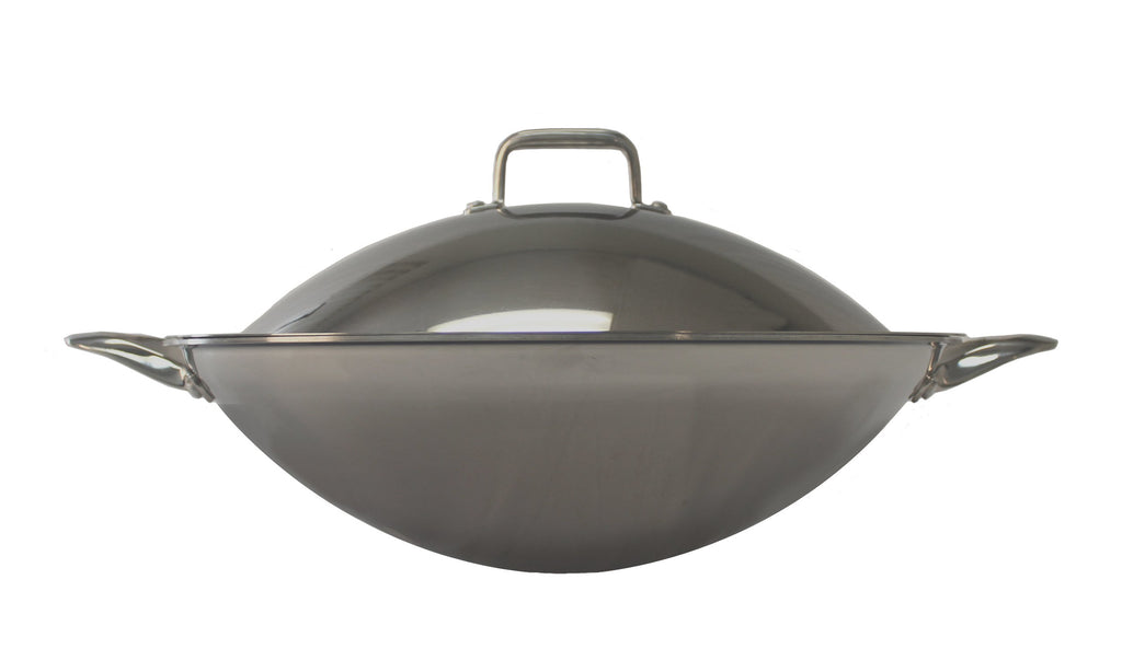 SPT - SL-PA400A: 16.5″ Stainless Steel Wok with Lid (Induction Ready)