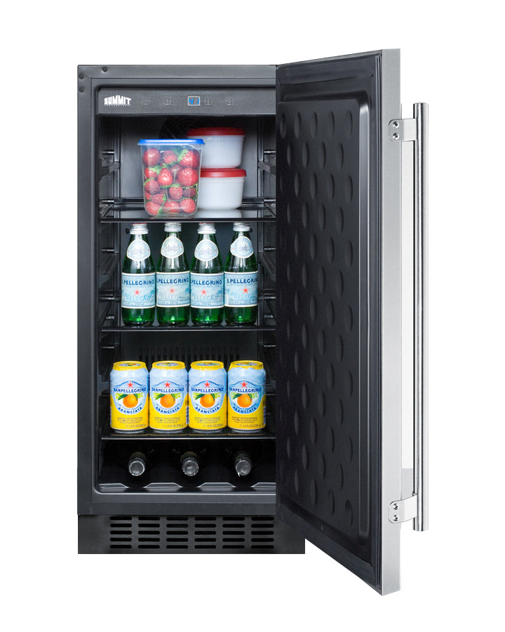 Summit 3.0 Cu. Ft. Frost-Free Outdoor All-Refrigerator With Stainless Steel Door - SPR316OS