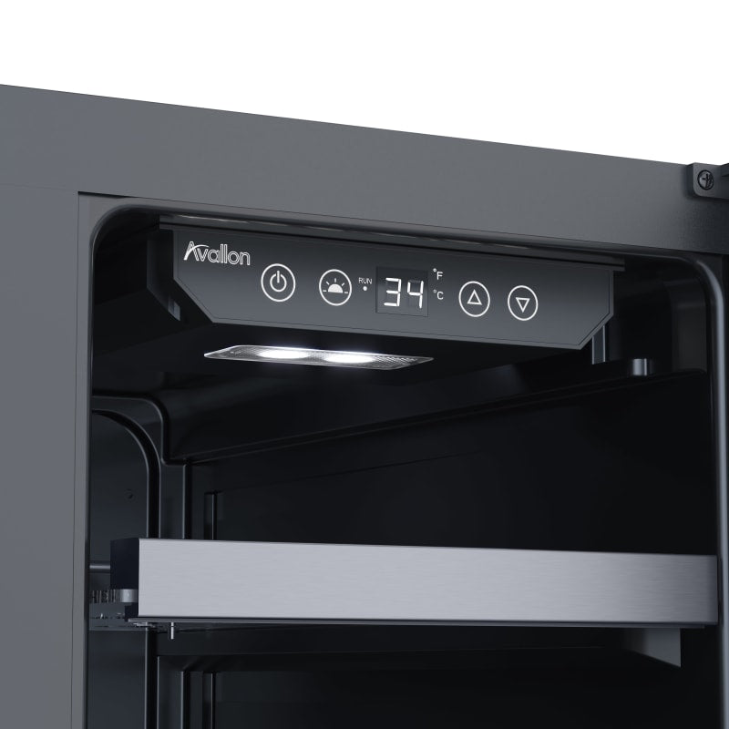 Avallon 48 Inch Wide 106 Bottle Capacity Wine Cooler with Door Locks and 2 Cooling Zones - AWC242SZDUAL