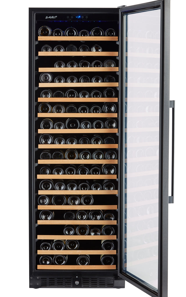 Smith & Hanks 166 Bottle Black Stainless Wine Refrigerator, Single Zone - RW428SRBSS