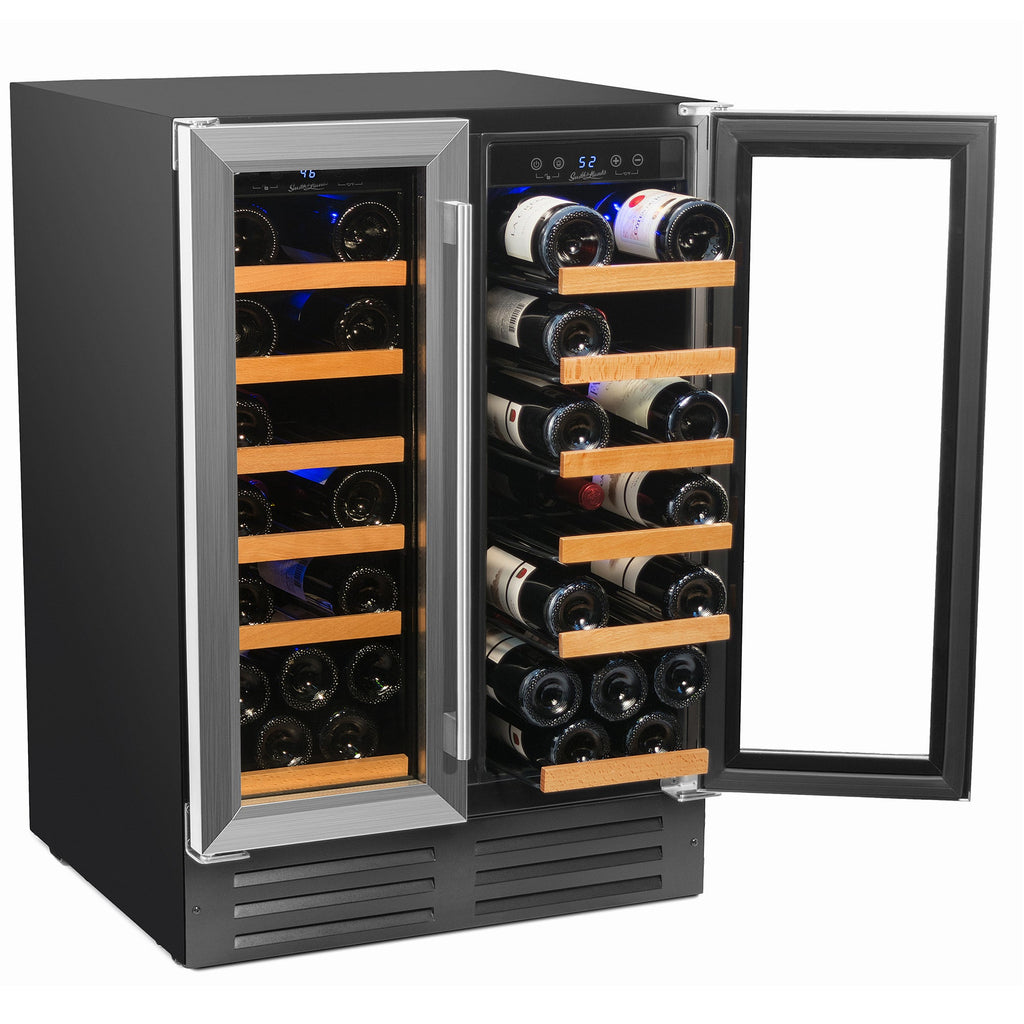 Smith & Hanks 40 Bottle Dual Zone Wine Cooler, Stainless Steel Door Trim - RW116D