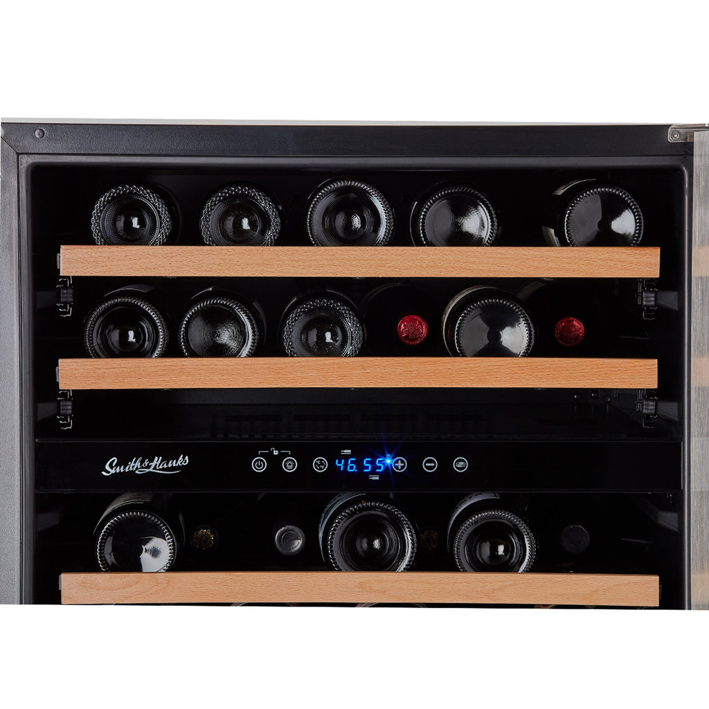 Smith & Hanks 46 Bottle Premium Dual Zone Under Counter Wine Cooler - RW145DRE