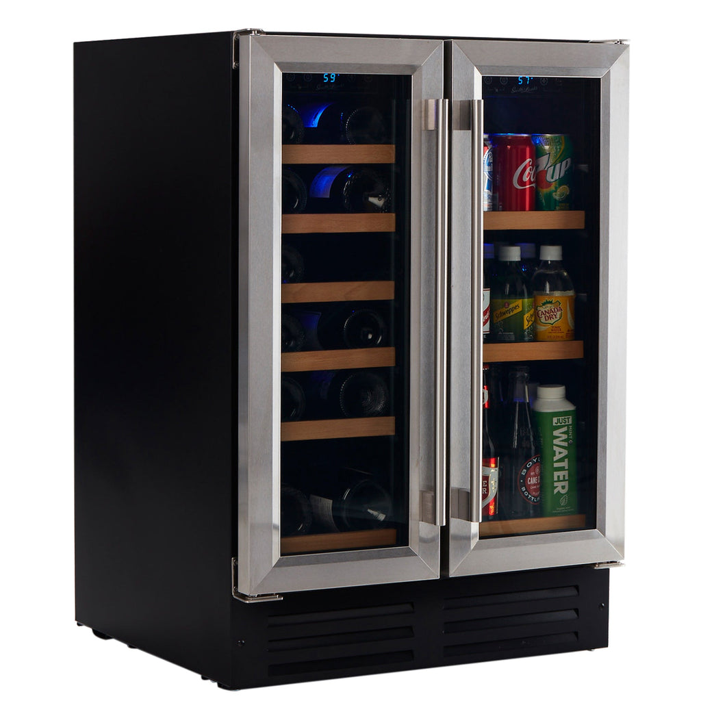 Smith & Hanks Dual Zone Stainless Steel Under Counter Wine and Beverage Cooler - BEV116D