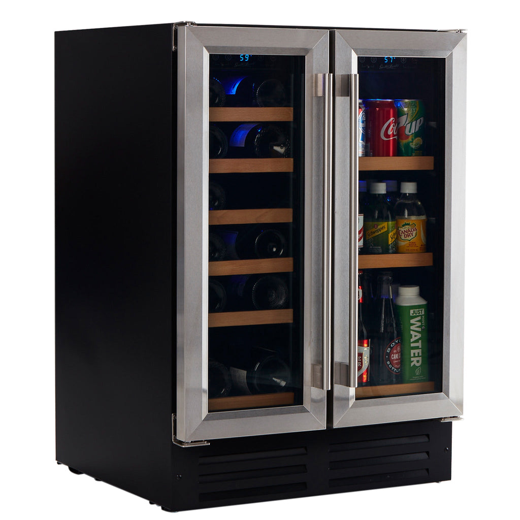 Smith & Hanks Dual Zone Stainless Steel Under Counter Wine and Beverage Cooler - BEV116D