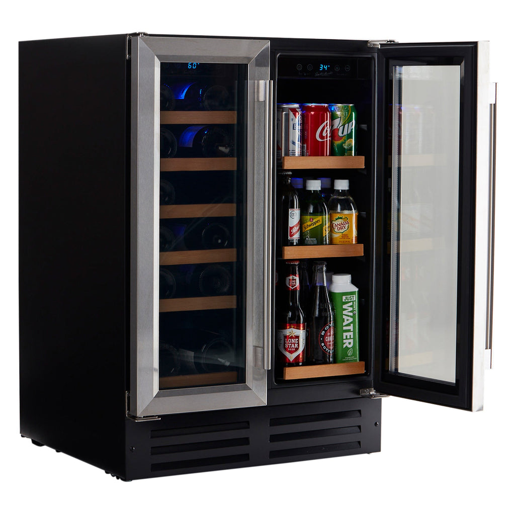 Smith & Hanks Dual Zone Stainless Steel Under Counter Wine and Beverage Cooler - BEV116D