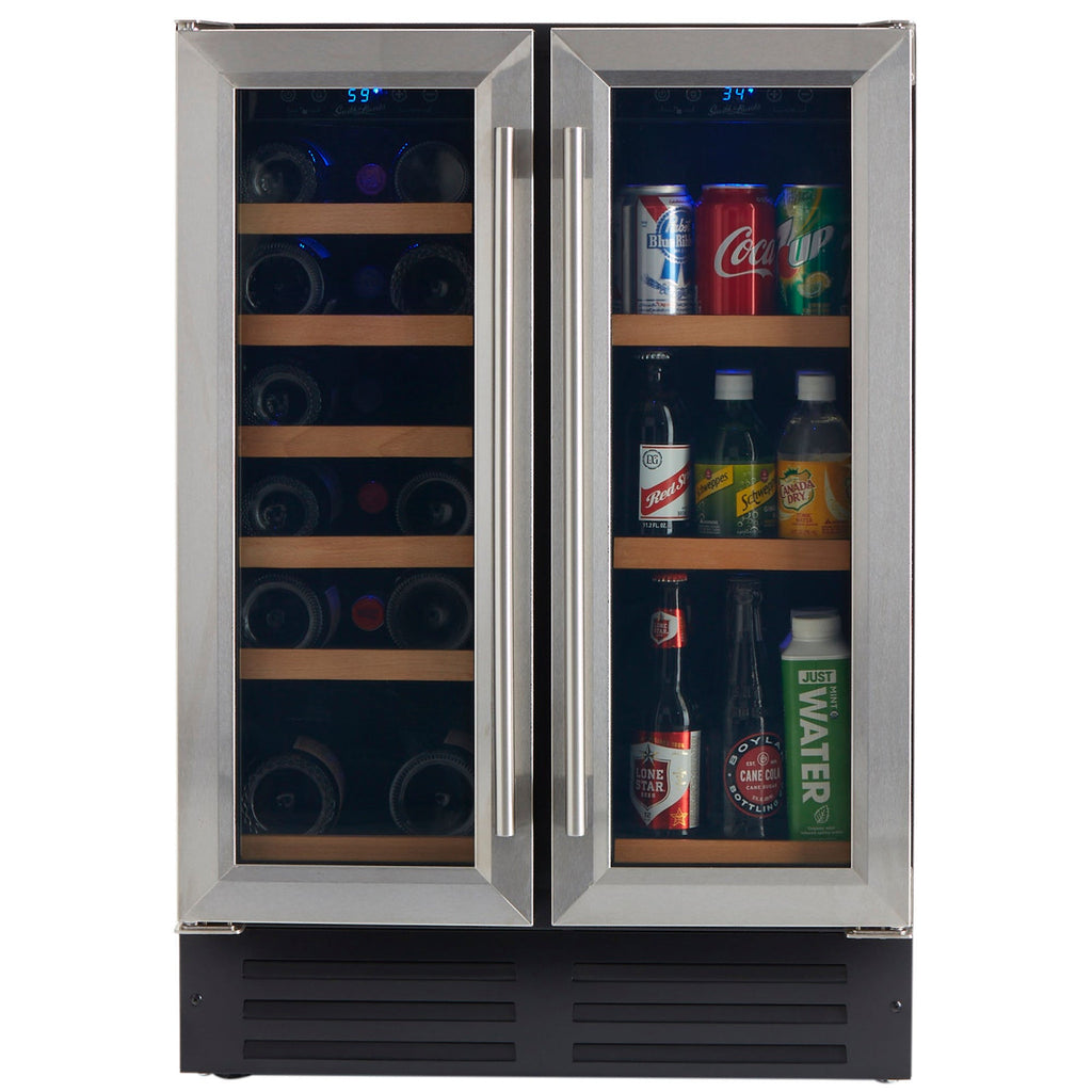 Smith & Hanks Dual Zone Stainless Steel Under Counter Wine and Beverage Cooler - BEV116D