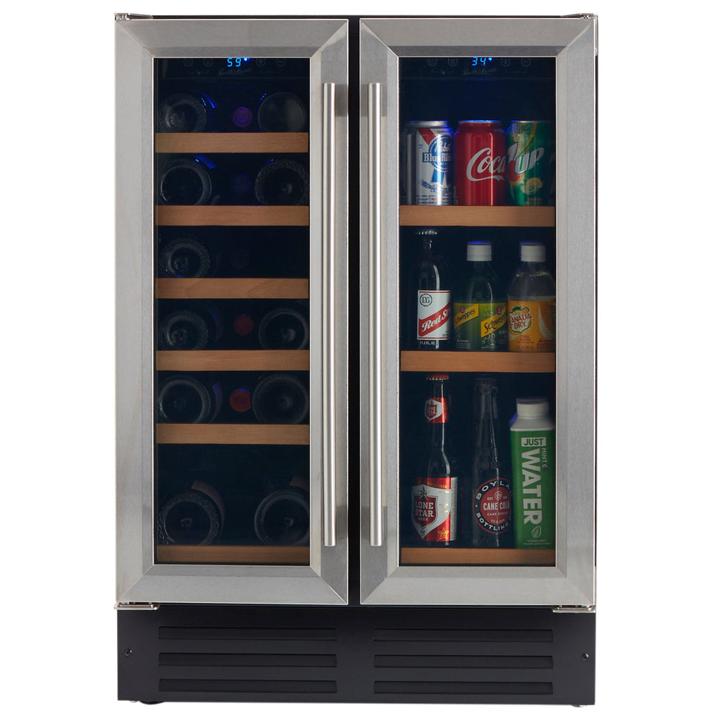 Smith & Hanks Dual Zone Stainless Steel Under Counter Wine and Beverage Cooler - BEV116D