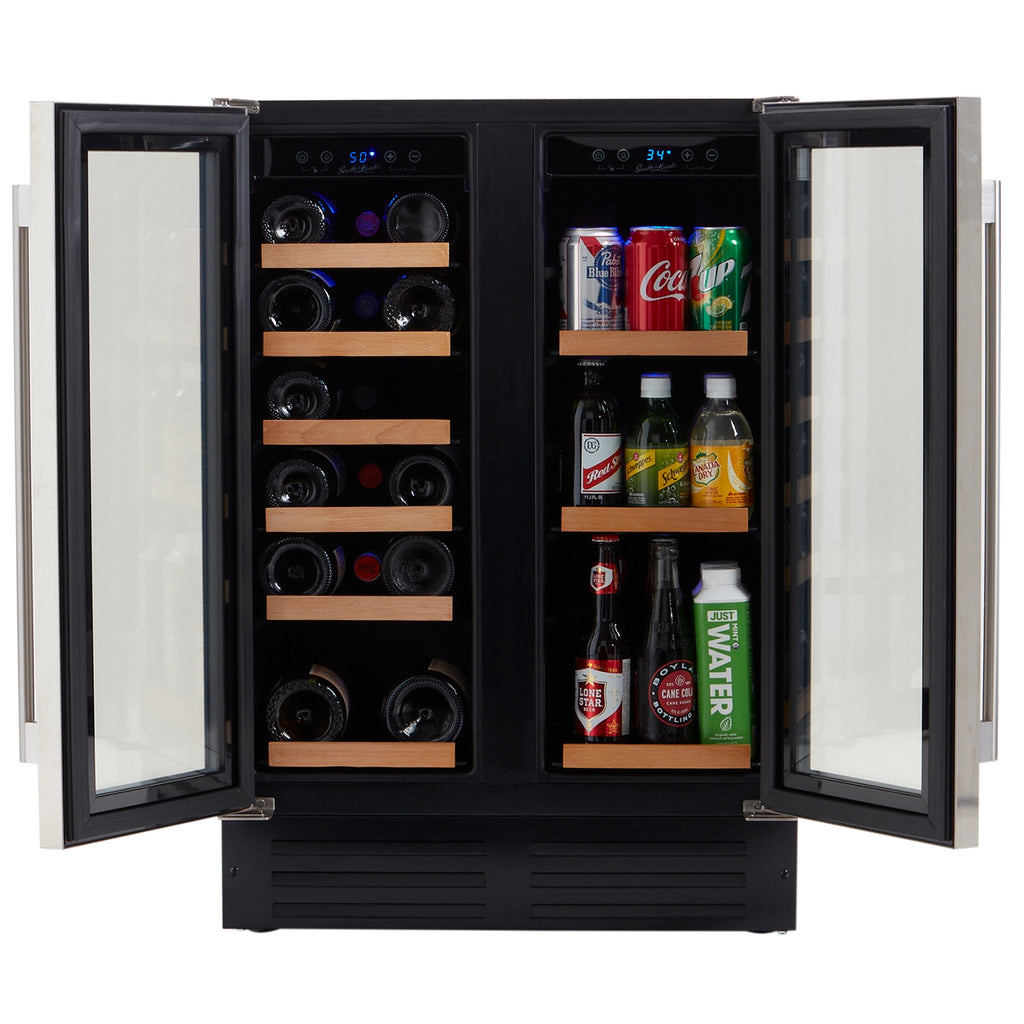Smith & Hanks Dual Zone Stainless Steel Under Counter Wine and Beverage Cooler - BEV116D