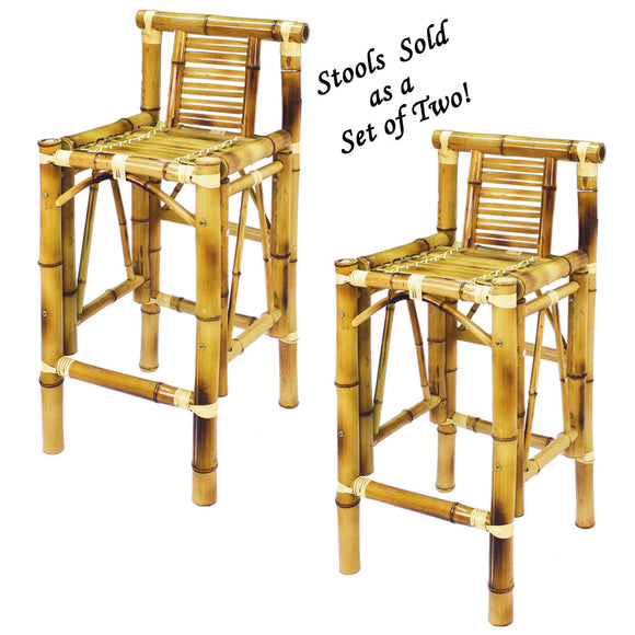 RAM Game Room Tiki Bar Stool Cushions (Set of Two) - TCUSH BG