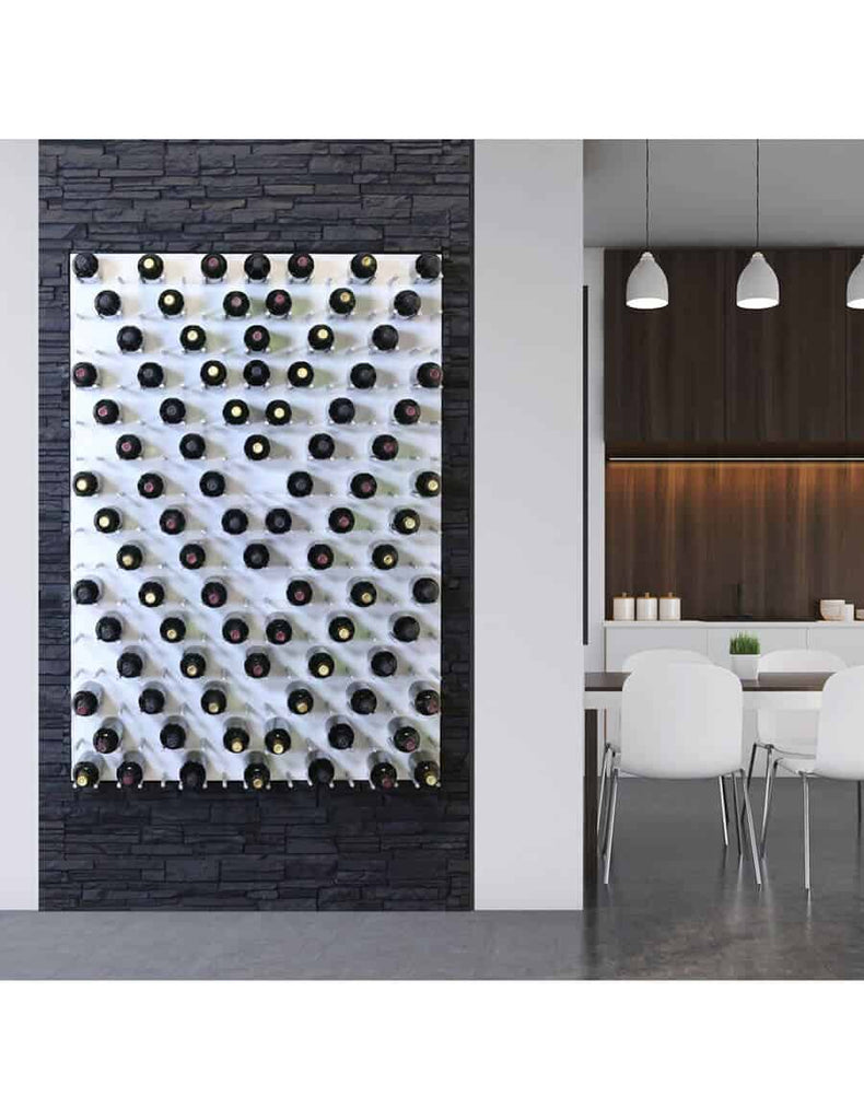 Ultra Wine Racks Fusion Panel Wine Rack—White Acrylic (9 Bottles)