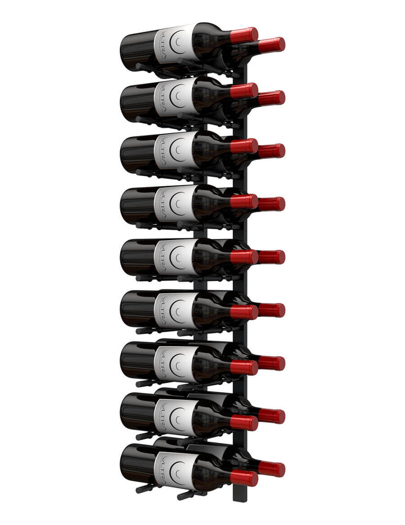 Ultra Wine Rack Hz Peg Double Deep 3 Ft Black - 18 Bottles - 2D-3FT-BLK