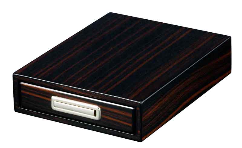 Visol Drawer Single Cigar Iron Wood Finish Ashtray - Wine Cooler City