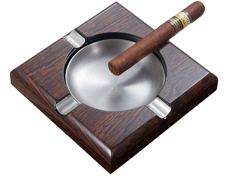 Visol Brenton Polished Wood Ashtray - Wine Cooler City