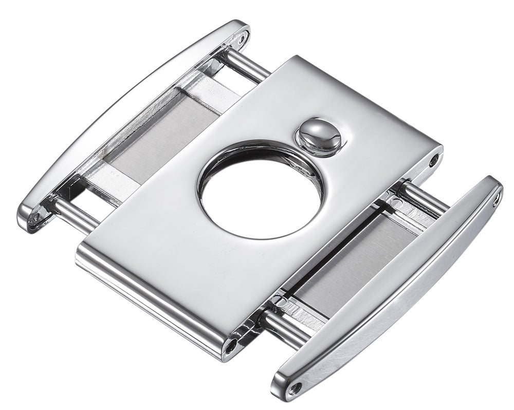 Visol Ryuu Double Guillotine Cigar Cutter - High Polished Chrome - Wine Cooler City