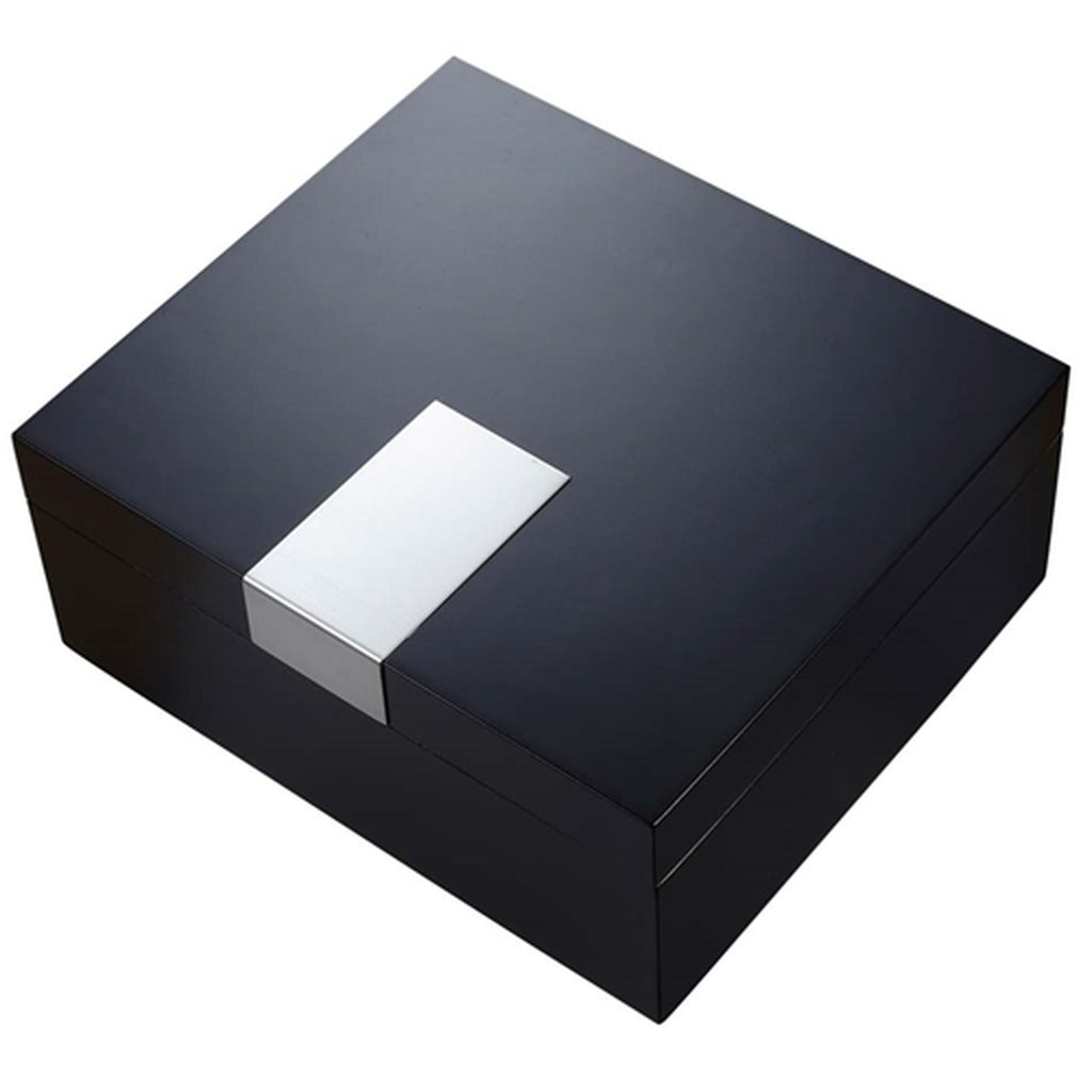 Visol Marcus Black Matte Cigar Humidor - Holds 50 Cigars - Vhud601