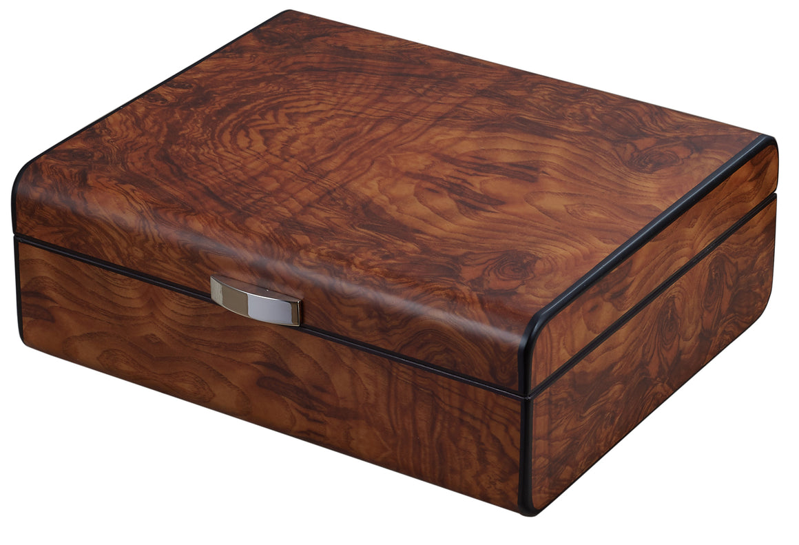 Visol Widar Burlwood Cigar Humidor - Wine Cooler City