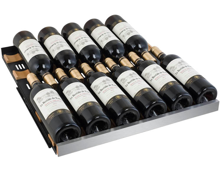 Allavino 24" Wide FlexCount II Tru-Vino 121 Bottle Dual Zone Stainless Steel Left Hinge Wine Refrigerator - VSWR121-2SL20