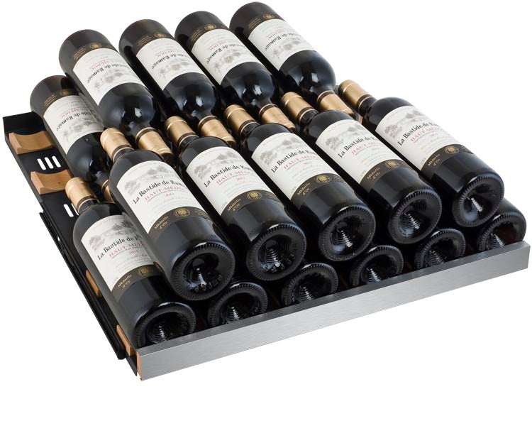 Allavino 24" Wide FlexCount II Tru-Vino 121 Bottle Dual Zone Stainless Steel Left Hinge Wine Refrigerator - VSWR121-2SL20