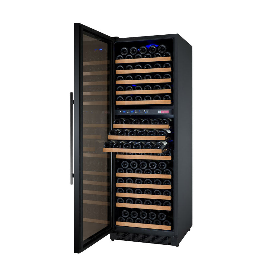 Allavino 24" Wide FlexCount II Tru-Vino 172 Bottle Dual Zone Black Left Hinge Wine Refrigerator - VSWR172-2BL20
