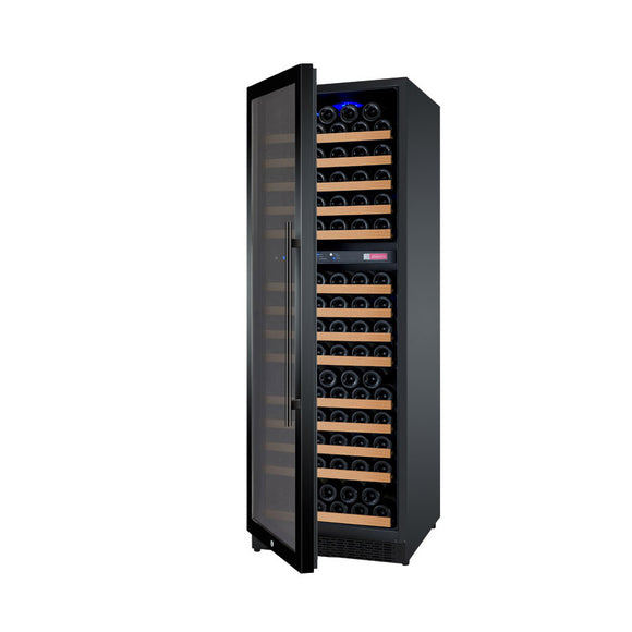 Allavino 24" Wide FlexCount II Tru-Vino 172 Bottle Dual Zone Black Left Hinge Wine Refrigerator - VSWR172-2BL20