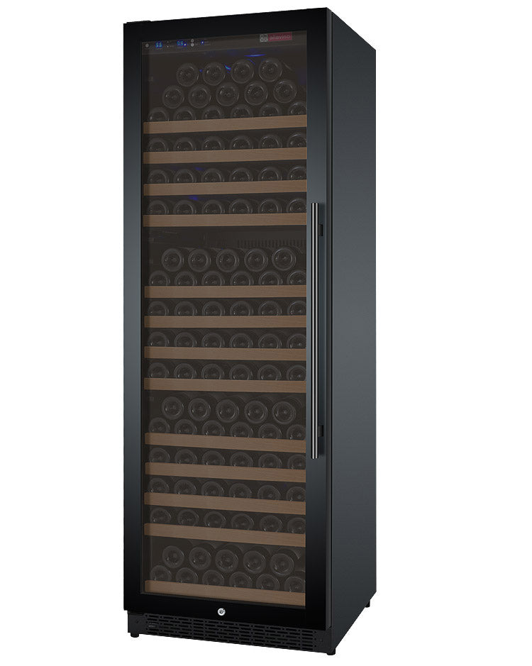 Allavino 24" Wide FlexCount II Tru-Vino 177 Bottle Single Zone Black Left Hinge Wine Refrigerator - VSWR177-1BL20
