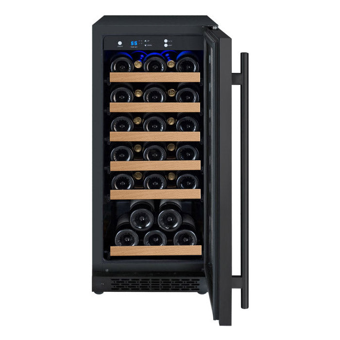 Allavino 15" Wide FlexCount II Tru-Vino 30 Bottle Single Zone Black Wine Refrigerator - VSWR30-1BR20