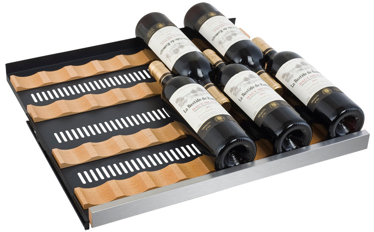 Allavino 24" Wide FlexCount II Tru-Vino 56 Bottle Dual Zone Stainless Steel Left Hinge Wine Refrigerator - VSWR56-2SL20