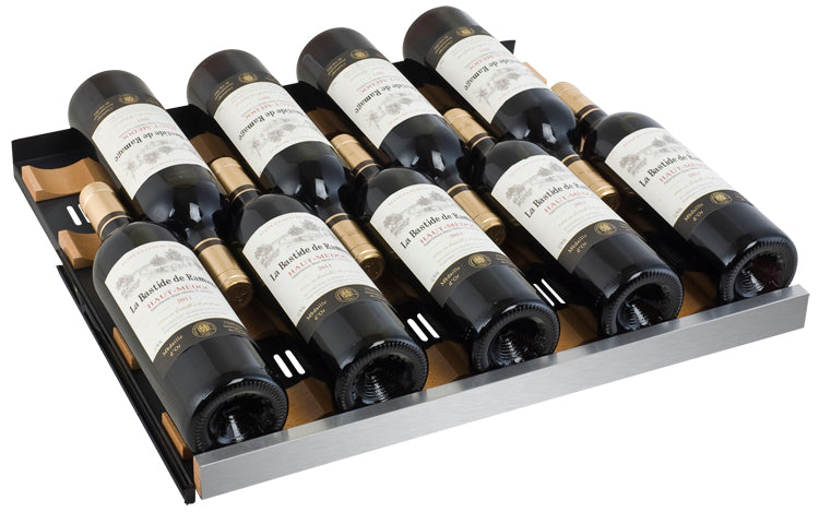Allavino 24" Wide FlexCount II Tru-Vino 56 Bottle Dual Zone Stainless Steel Left Hinge Wine Refrigerator - VSWR56-2SL20