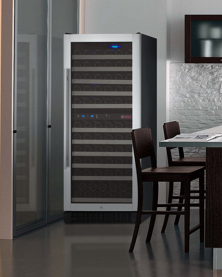 Allavino 24" Wide FlexCount II Tru-Vino 121 Bottle Dual Zone Stainless Steel Right Hinge Wine Refrigerator - VSWR121-2SR20