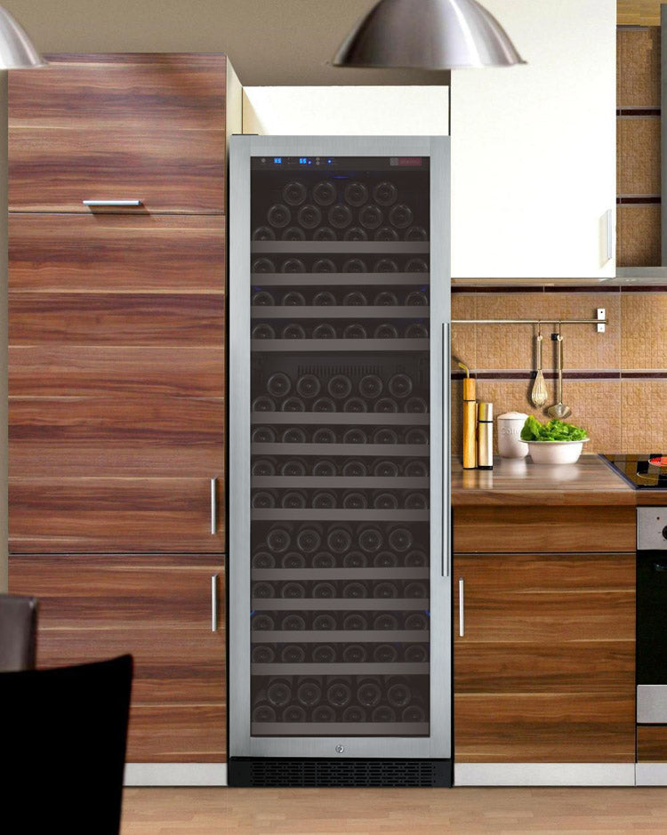 Allavino 24" Wide FlexCount II Tru-Vino 177 Bottle Single Zone Stainless Steel Left Hinge Wine Refrigerator - VSWR177-1SL20