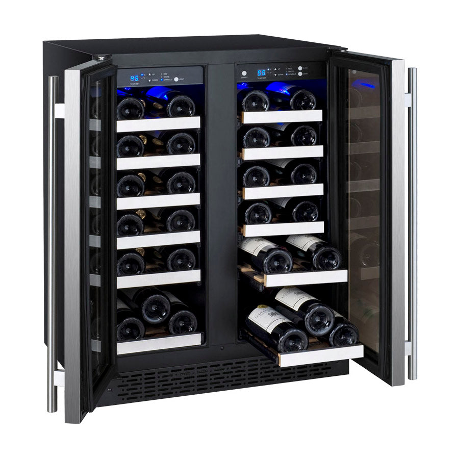 Allavino 24" Wide FlexCount II Tru-Vino 36 Bottle Dual Zone Stainless Steel Wine Refrigerator - VSWR36-2SF20