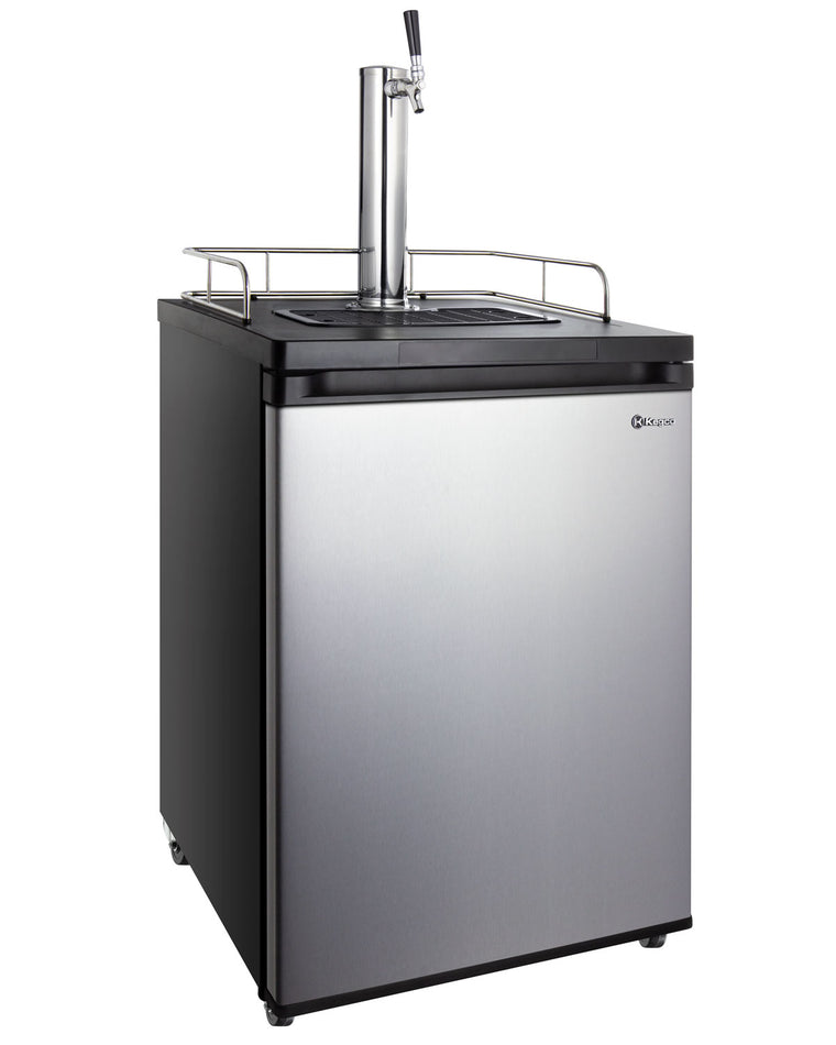 Kegco 24" Wide Cold Brew Coffee Single Tap Stainless Steel Kegerator - ICK20S-1NK - Wine Cooler City