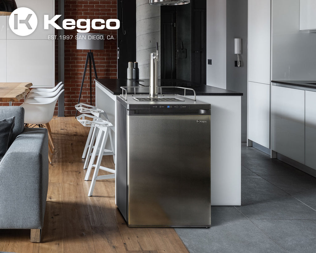 Kegco 24" Wide Single Tap Stainless Steel Kegerator - K209SS-1NK - Wine Cooler City