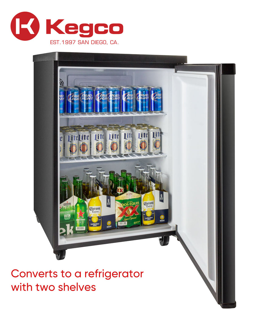 Kegco 24" Wide Homebrew Dual Tap Stainless Steel Digital Kegerator - HBK309S-2NK - Wine Cooler City