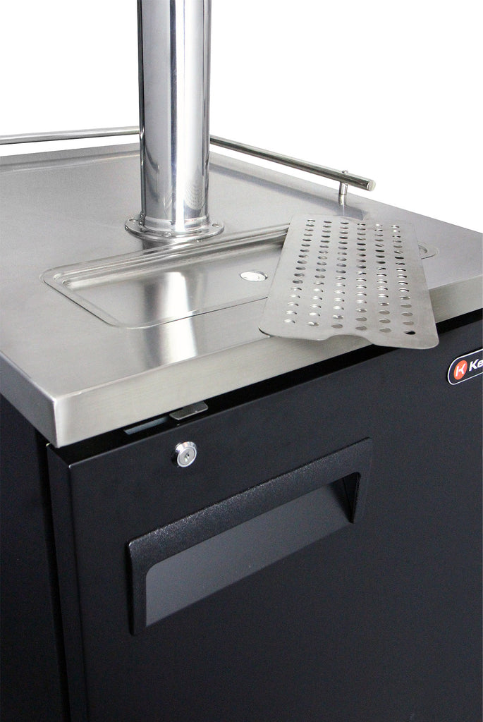 Kegco 24" Wide Dual Tap Black Commercial Kegerator - XCK-1B-2