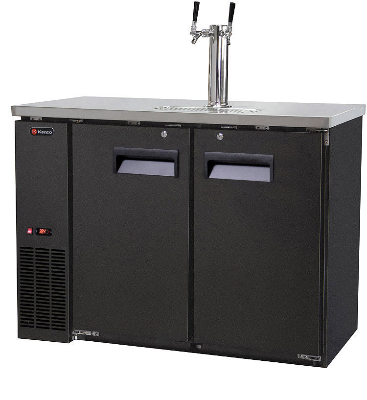 Kegco 49" Wide Dual Tap Black Commercial Kegerator Model: XCK-2448B