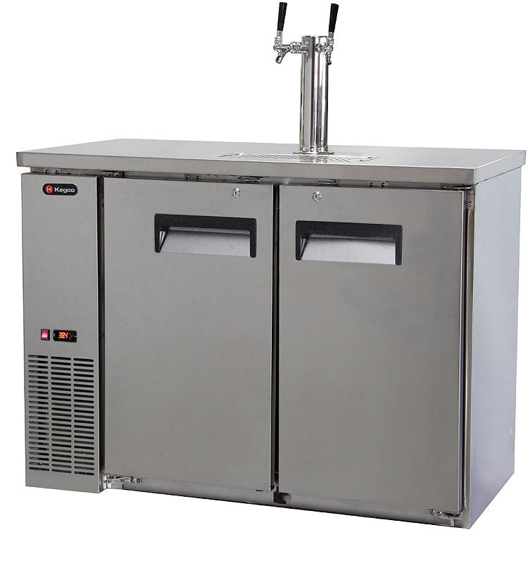 Kegco 49" Wide Dual Tap All Stainless Steel Commercial Kegerator Model: XCK-2448S